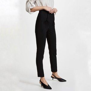 NWOT Tibi Anson High Waisted Skinny Tie Pants Sz 6